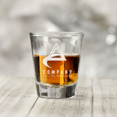polar camel custom logo here shot glass